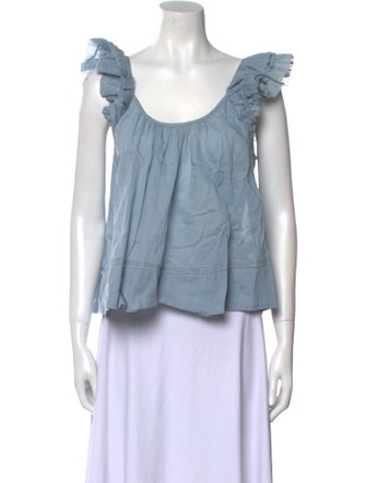 The Great Scoop Neck Short Sleeve Top