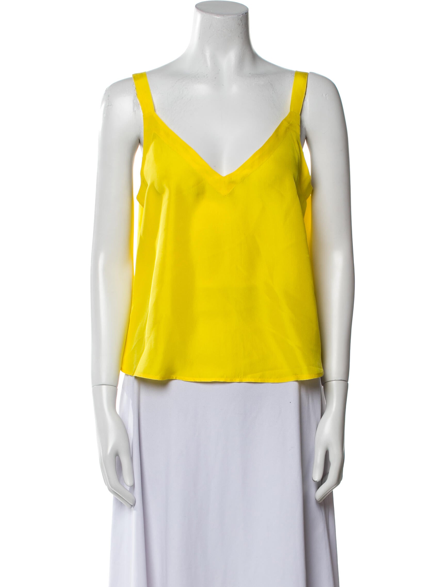 The Great Silk V-Neck Top