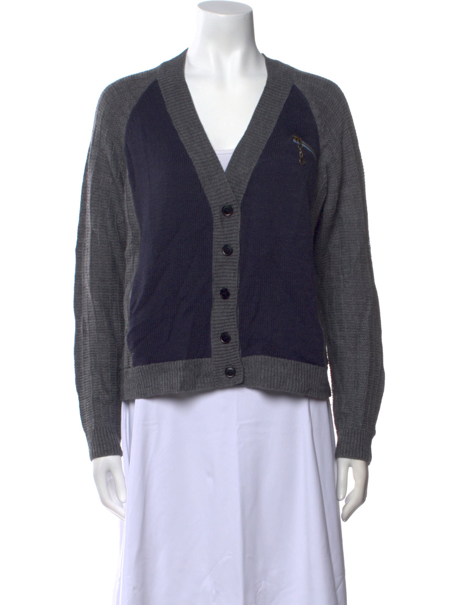 The Great Colorblock Pattern V-Neck Sweater