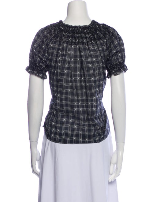 The Great Plaid Print Crew Neck Top