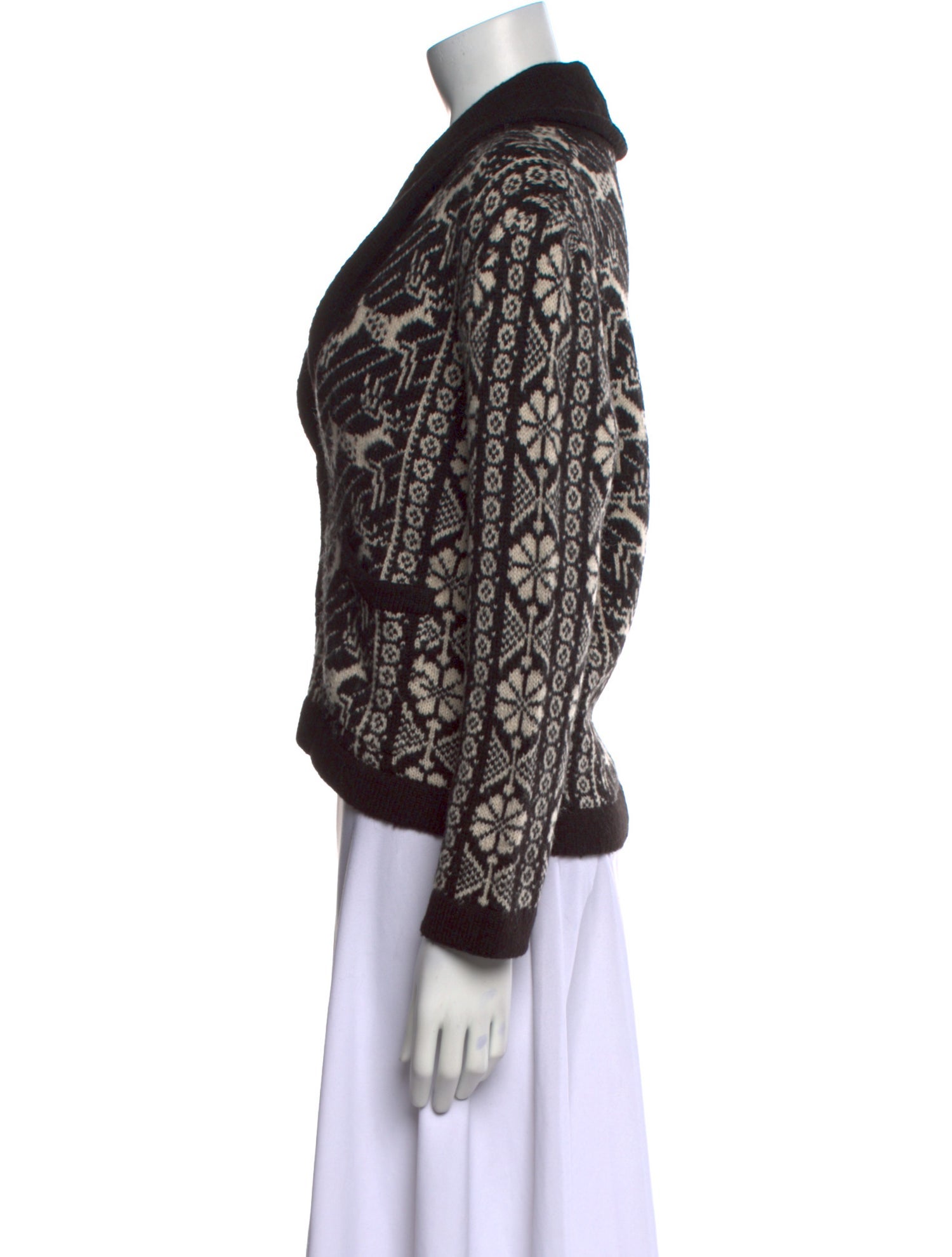 The Great Printed V-Neck Sweater