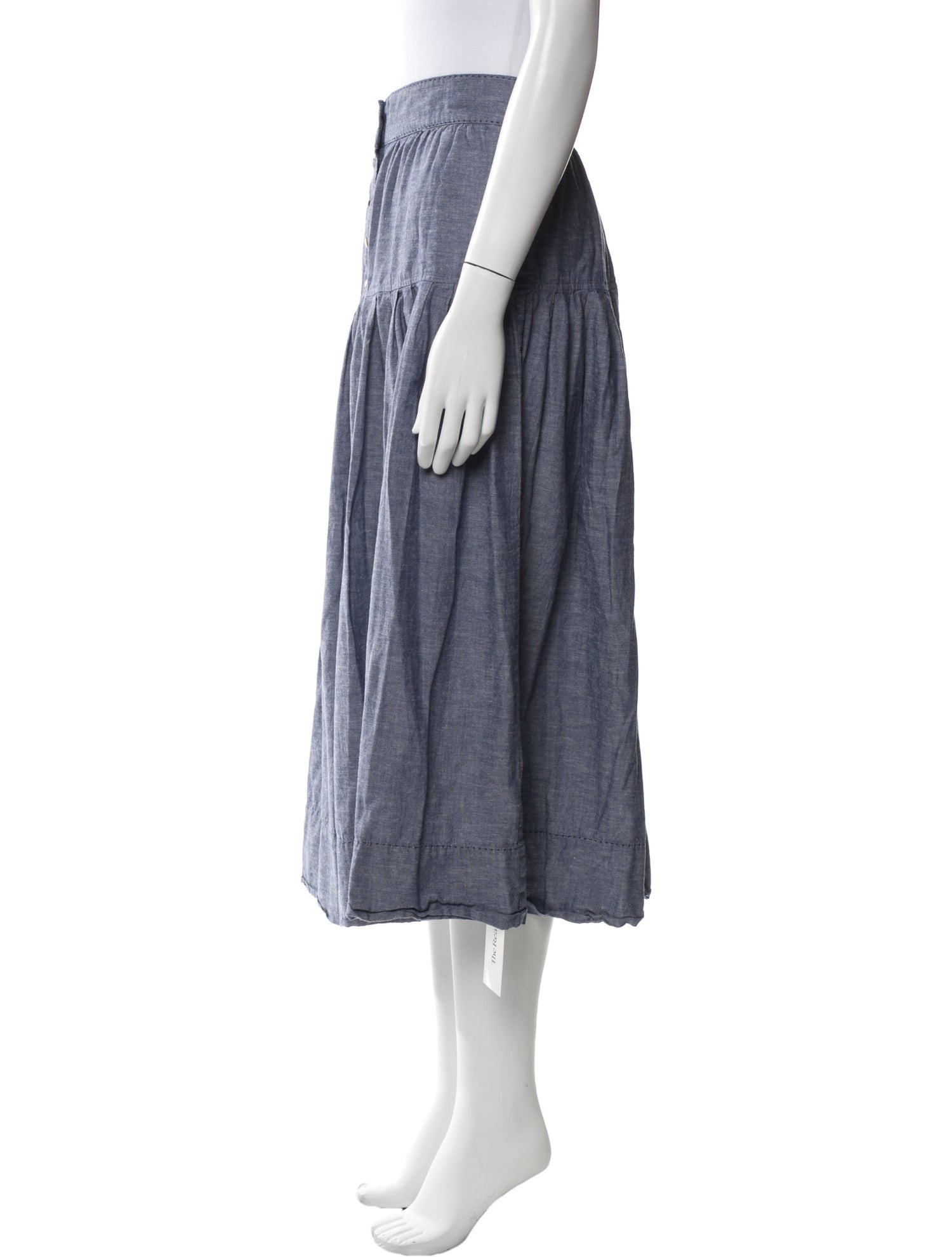 The Great Pleated Accents Midi Length Skirt