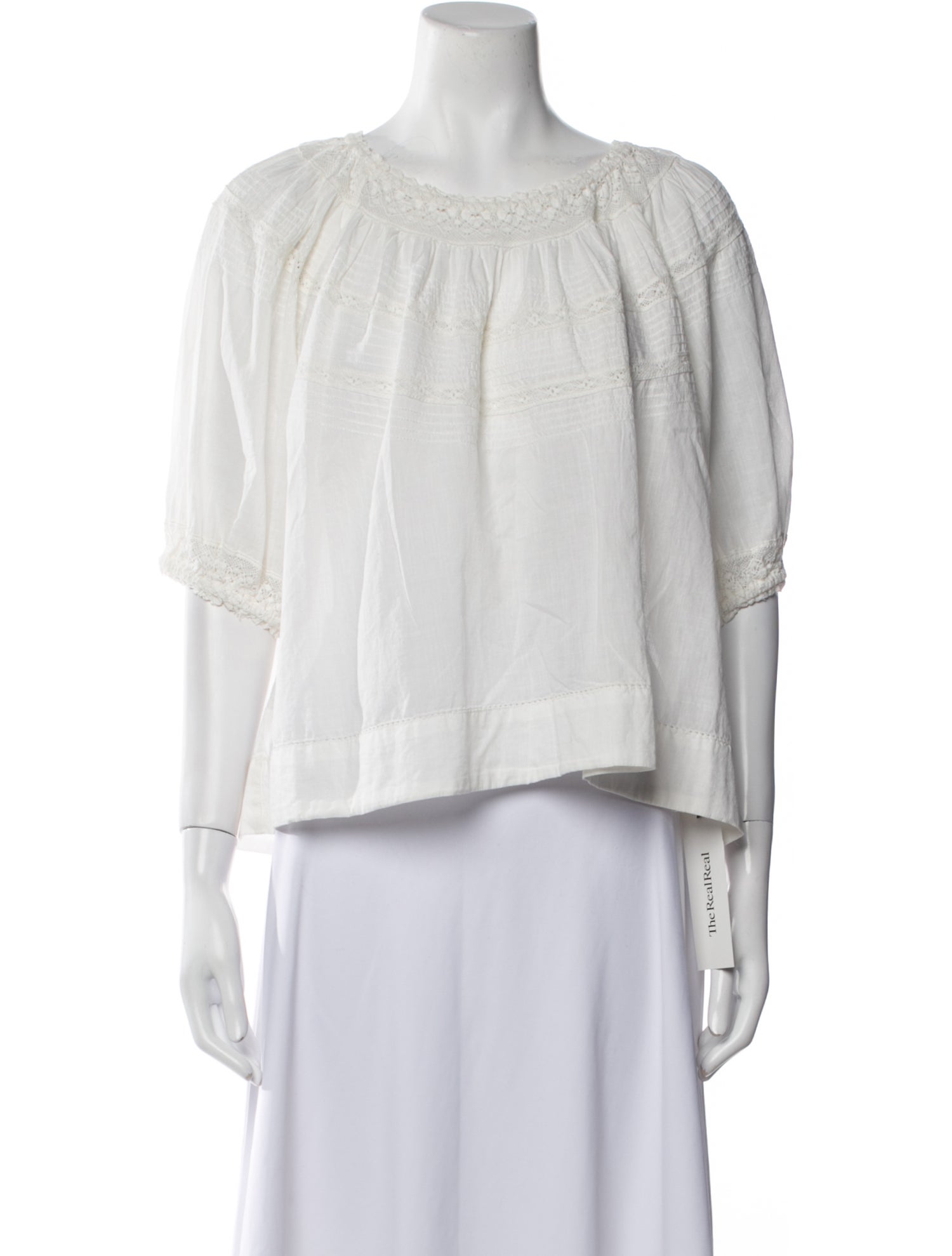 The Great Off-The-Shoulder Three-Quarter Sleeve Blouse