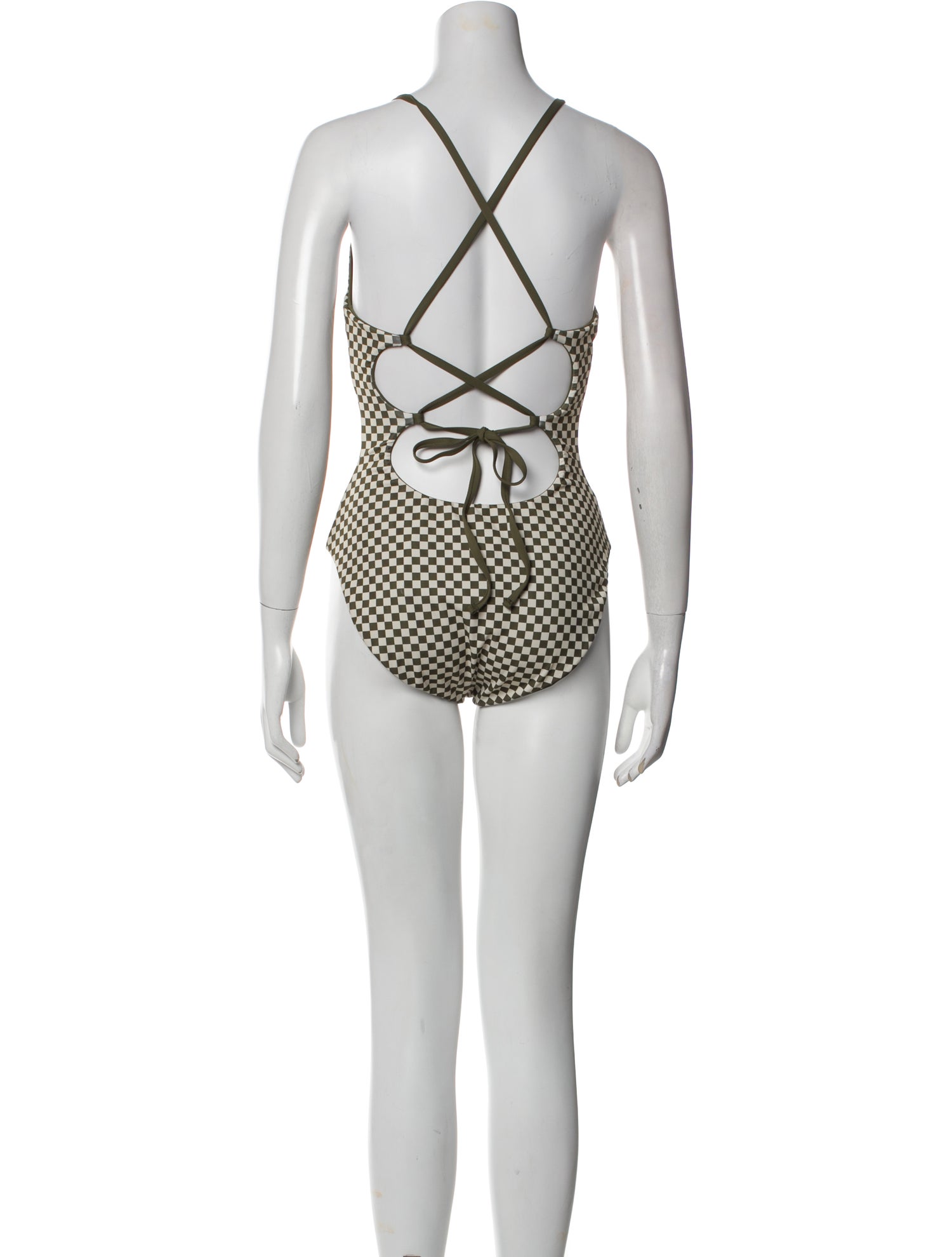 The Great Plaid Print Cutout Accent One-Piece