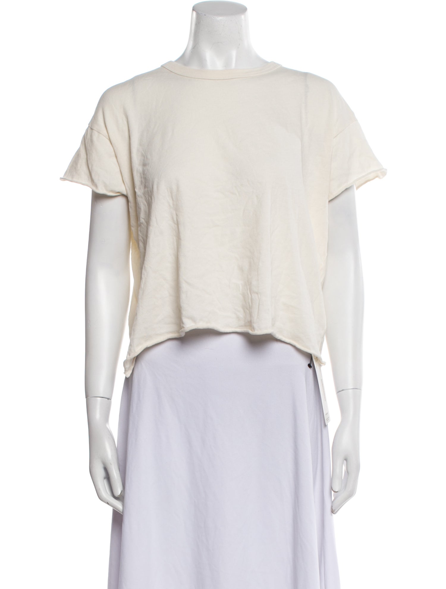 The Great Scoop Neck Short Sleeve Crop Top