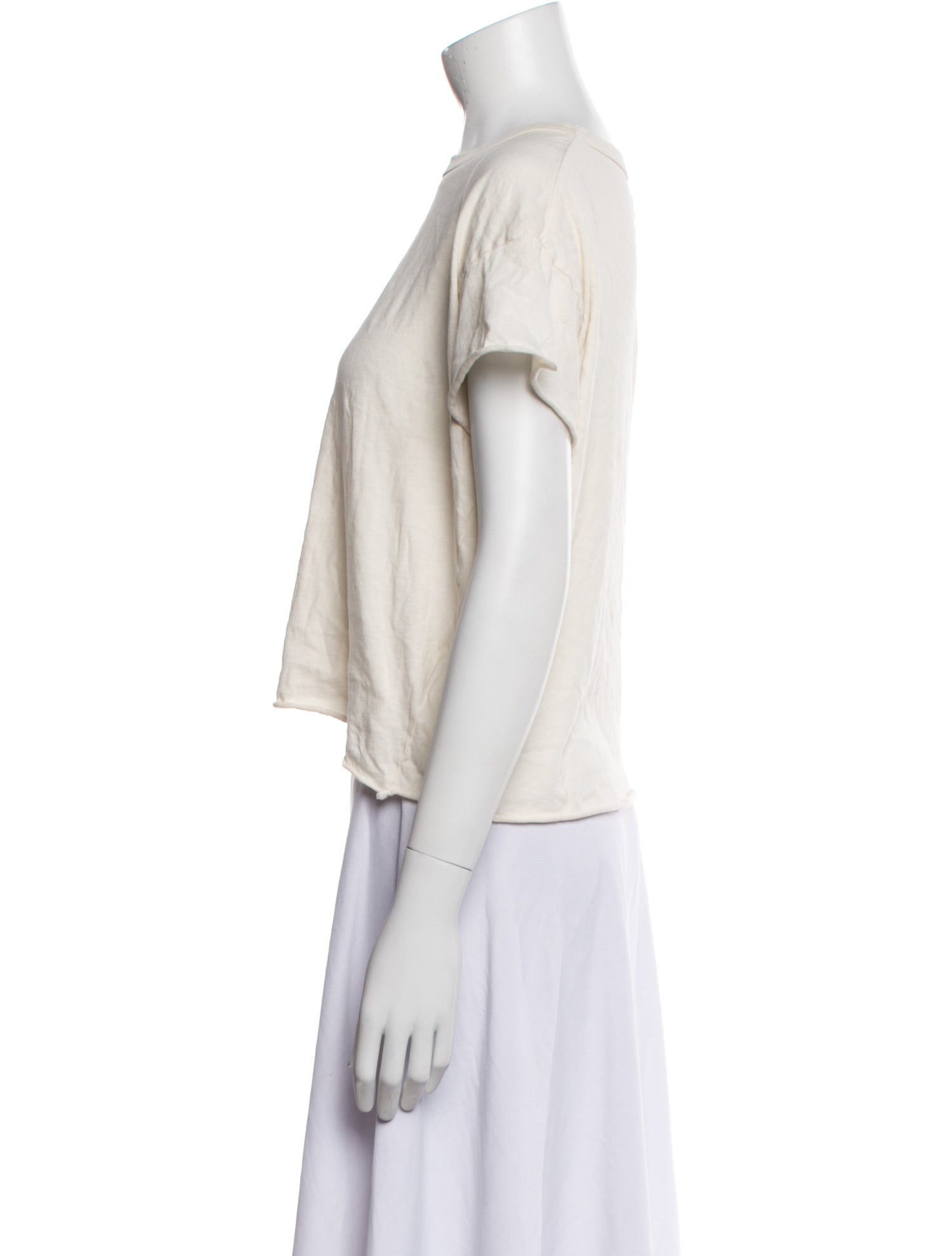 The Great Scoop Neck Short Sleeve Crop Top