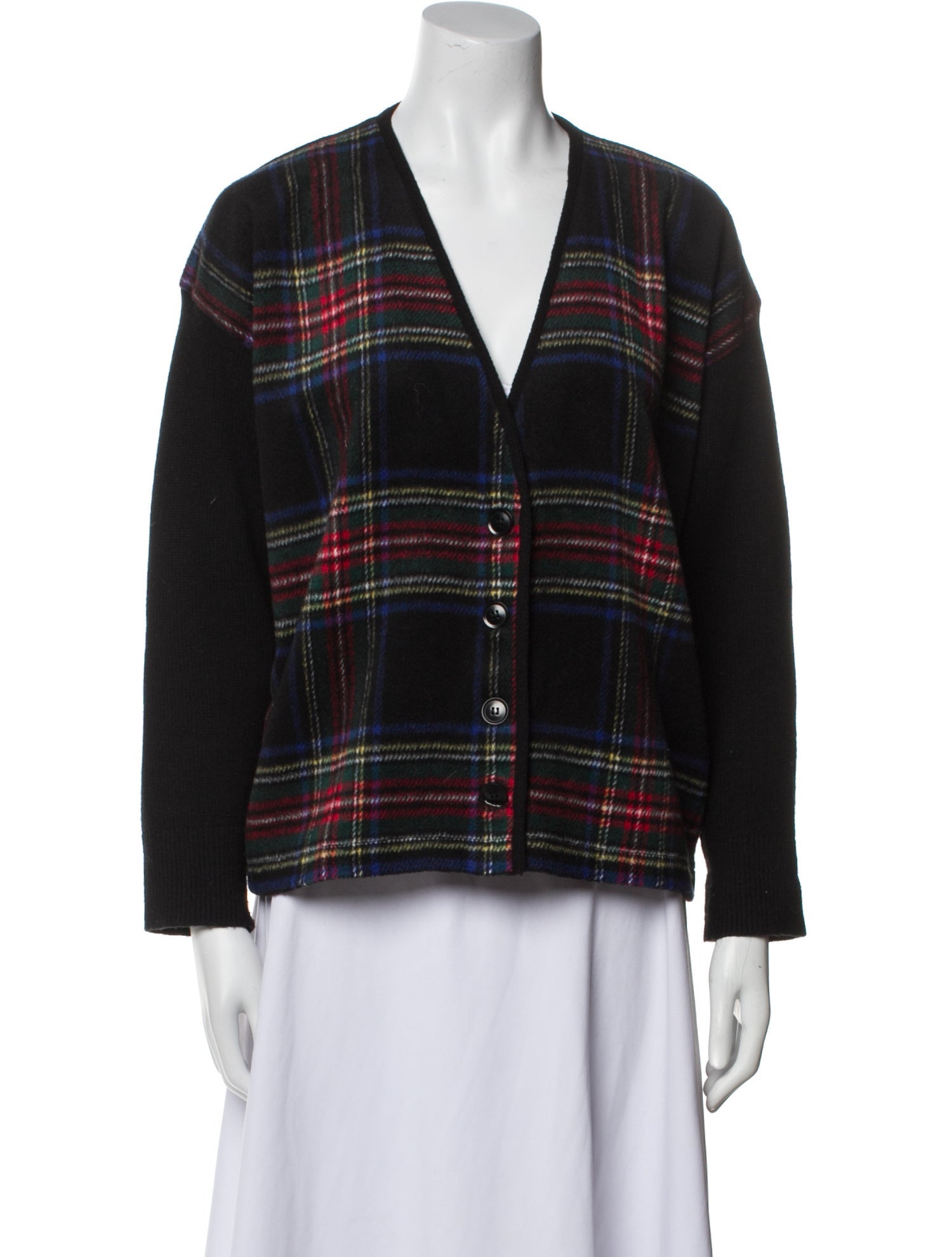 The Great Plaid Print V-Neck Sweater