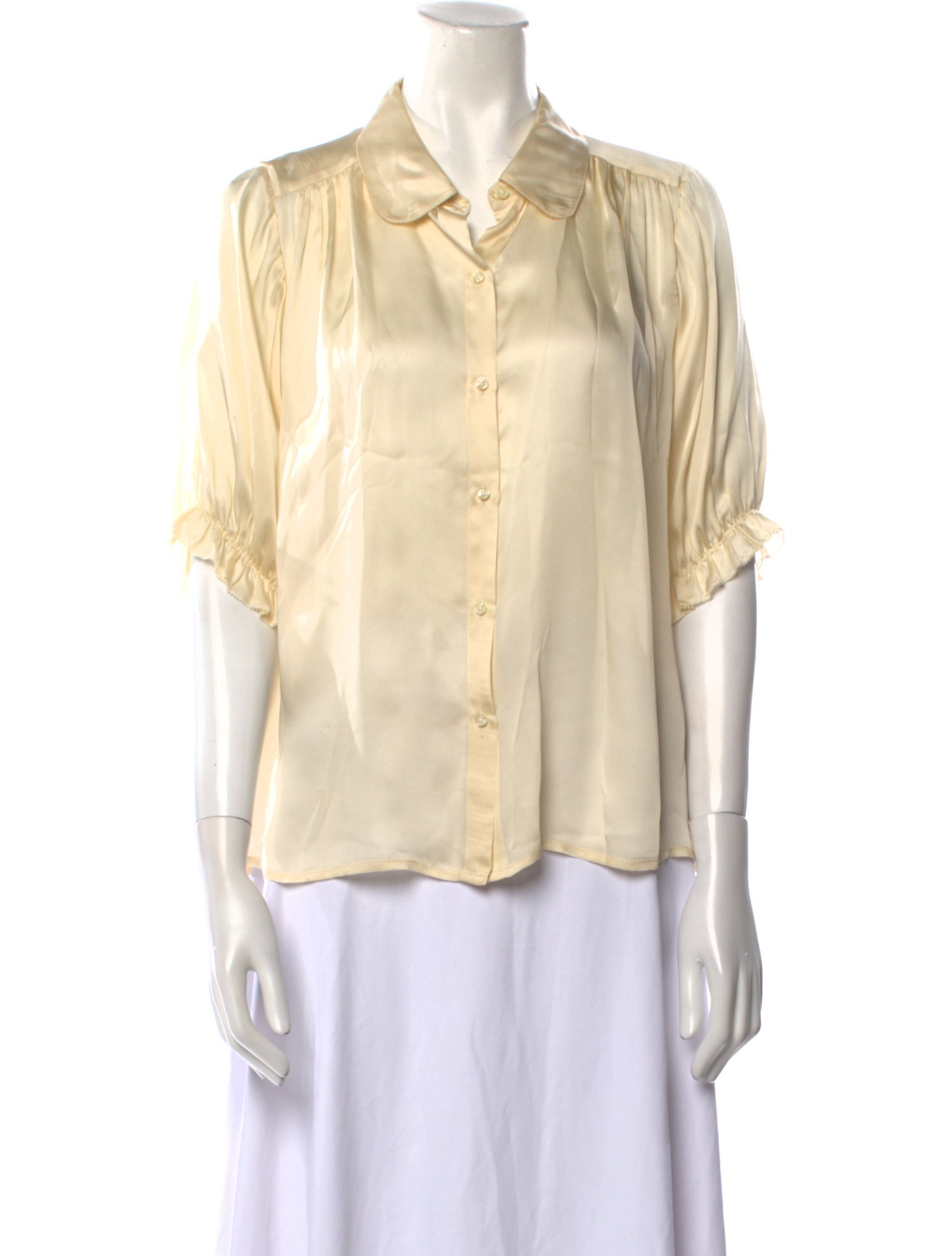 The Great Short Sleeve Button-Up Top