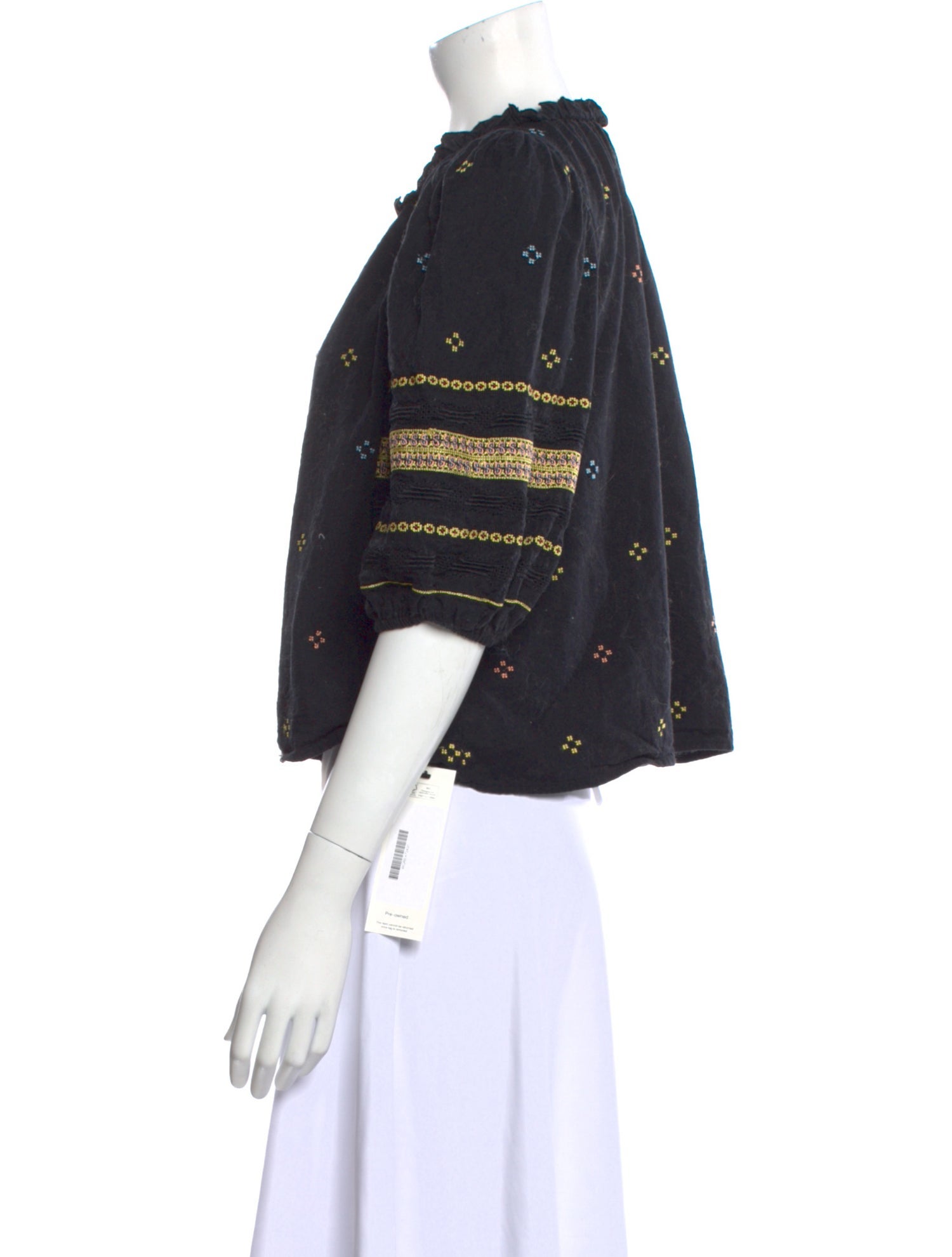 The Great Printed Scoop Neck Crop Top