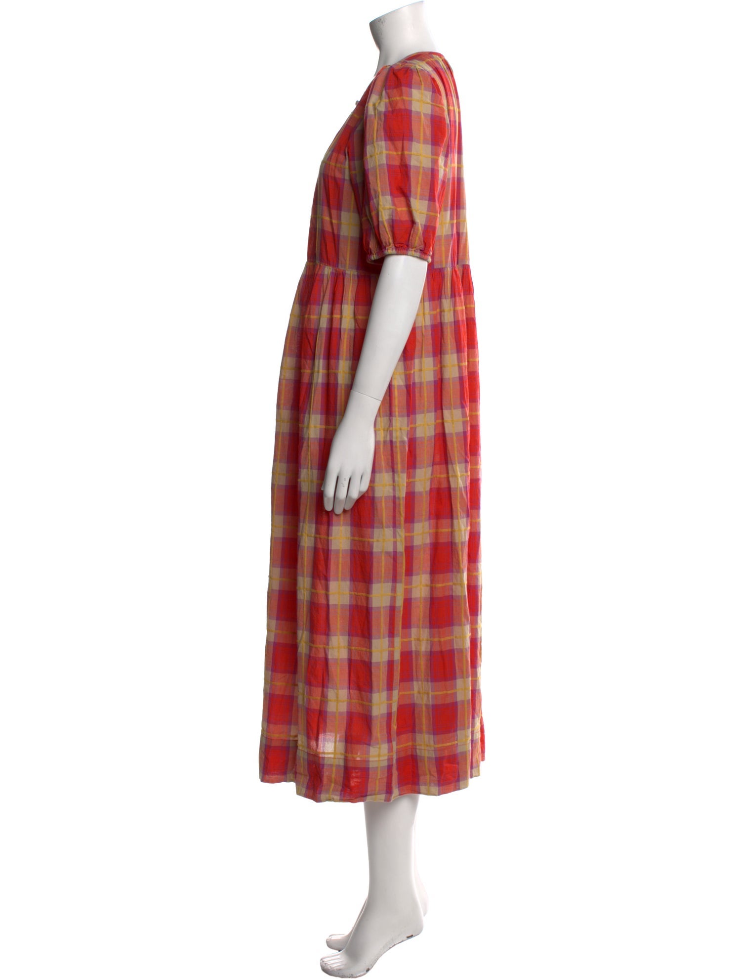 The Great Plaid Print Midi Length Dress