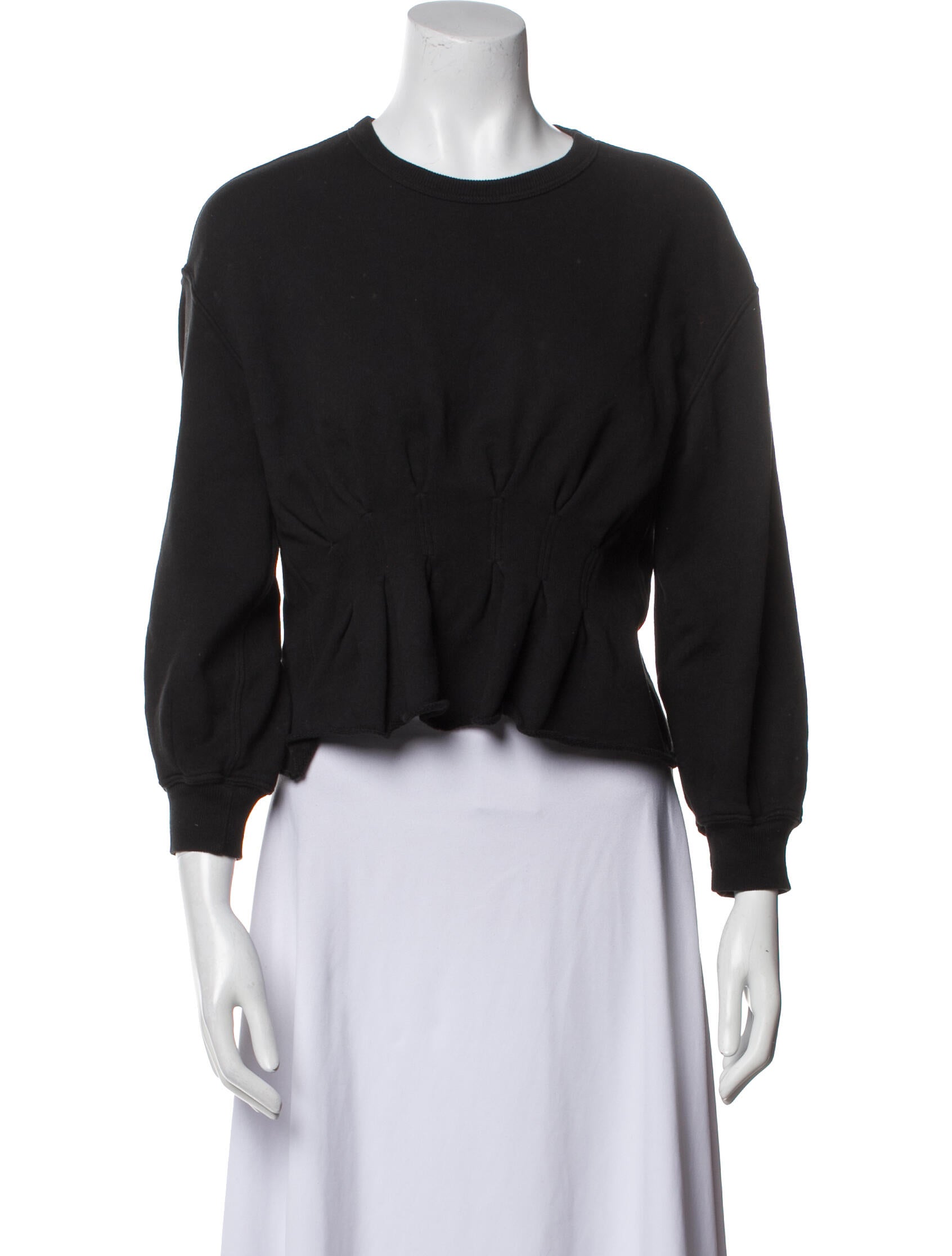 The Great Crew Neck Three-Quarter Sleeve Crop Top