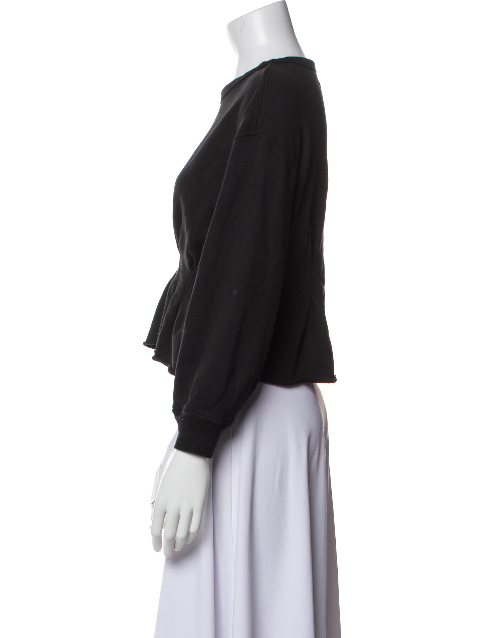 The Great Crew Neck Three-Quarter Sleeve Crop Top