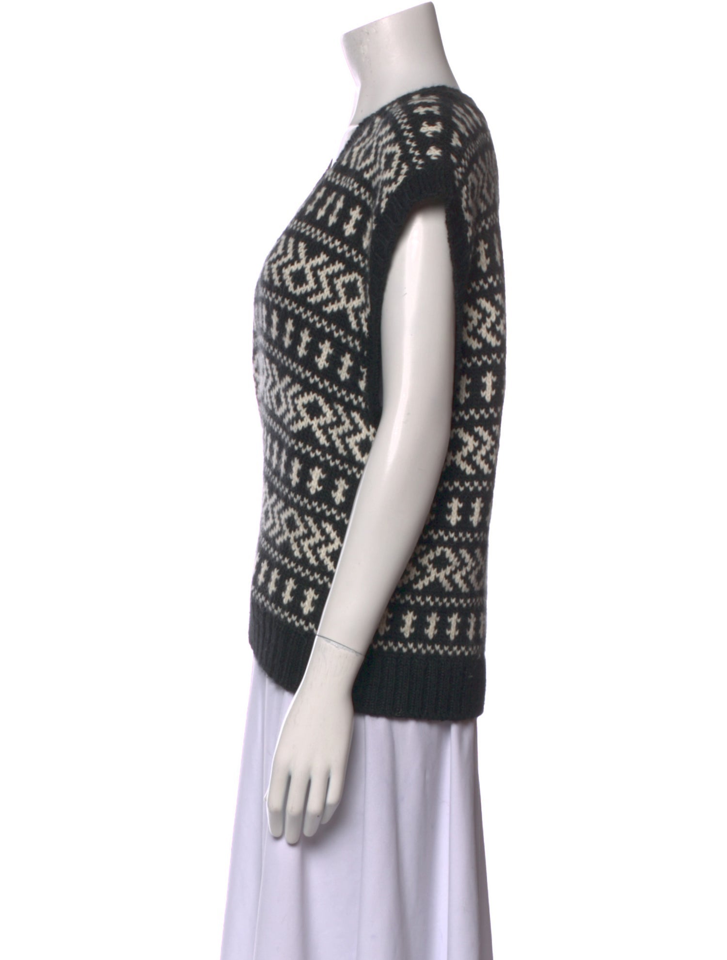 The Great Printed V-Neck Sweater