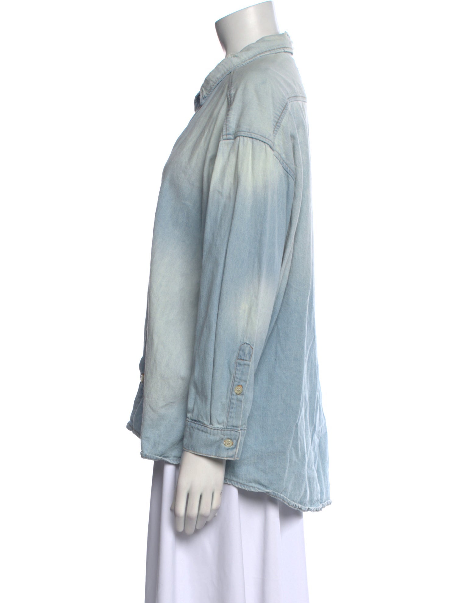 The Great Long Sleeve Button-Up Top