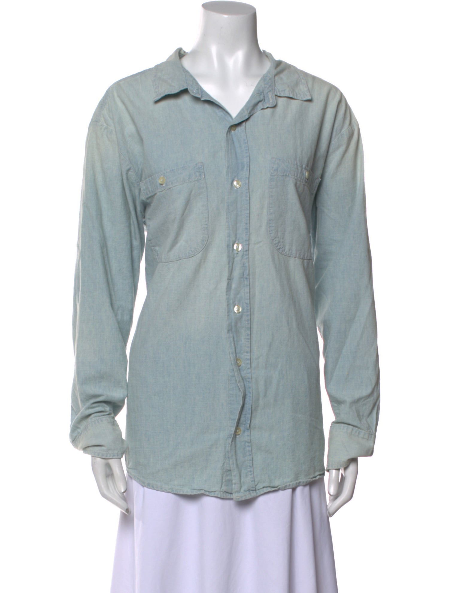 The Great Long Sleeve Button-Up Top