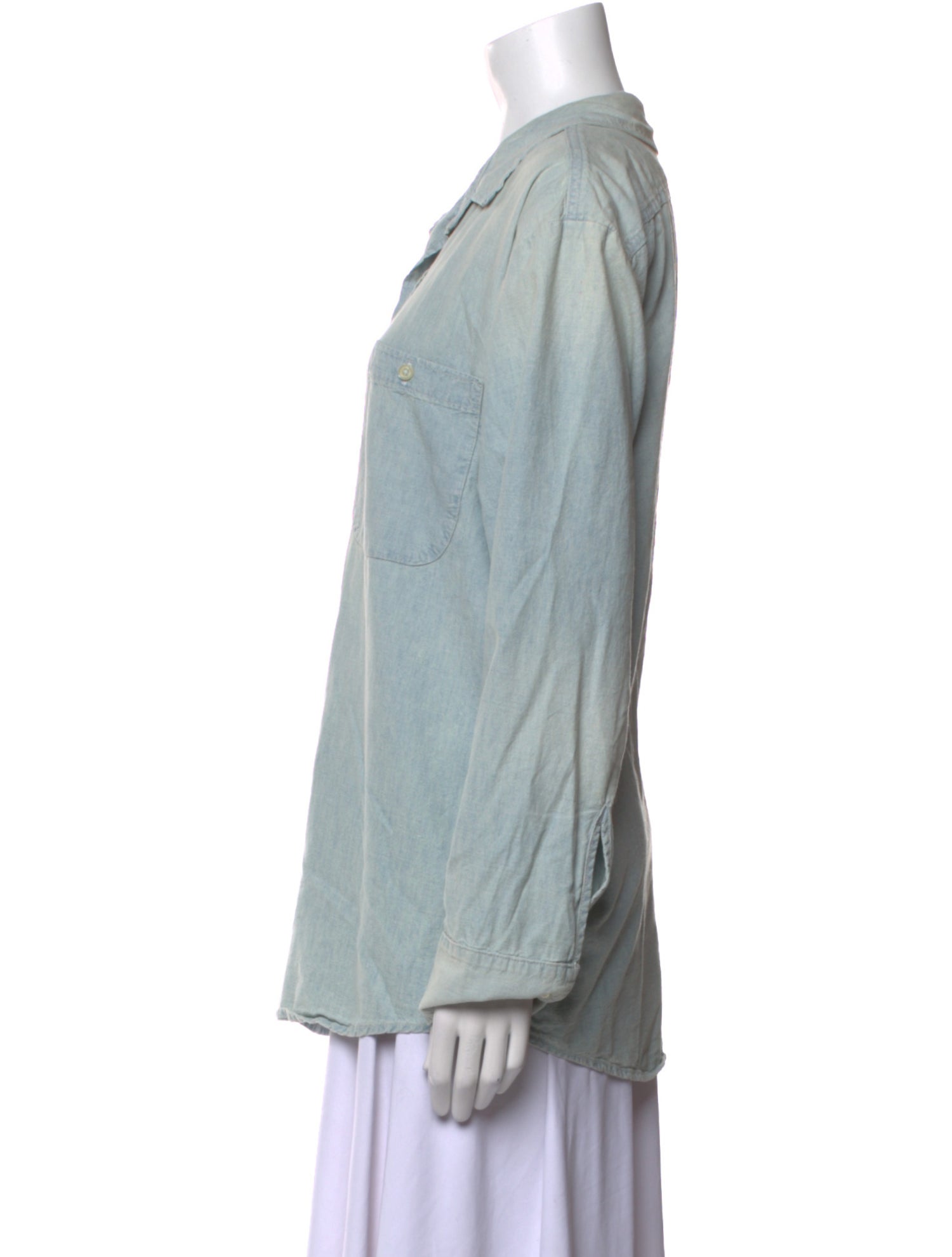 The Great Long Sleeve Button-Up Top