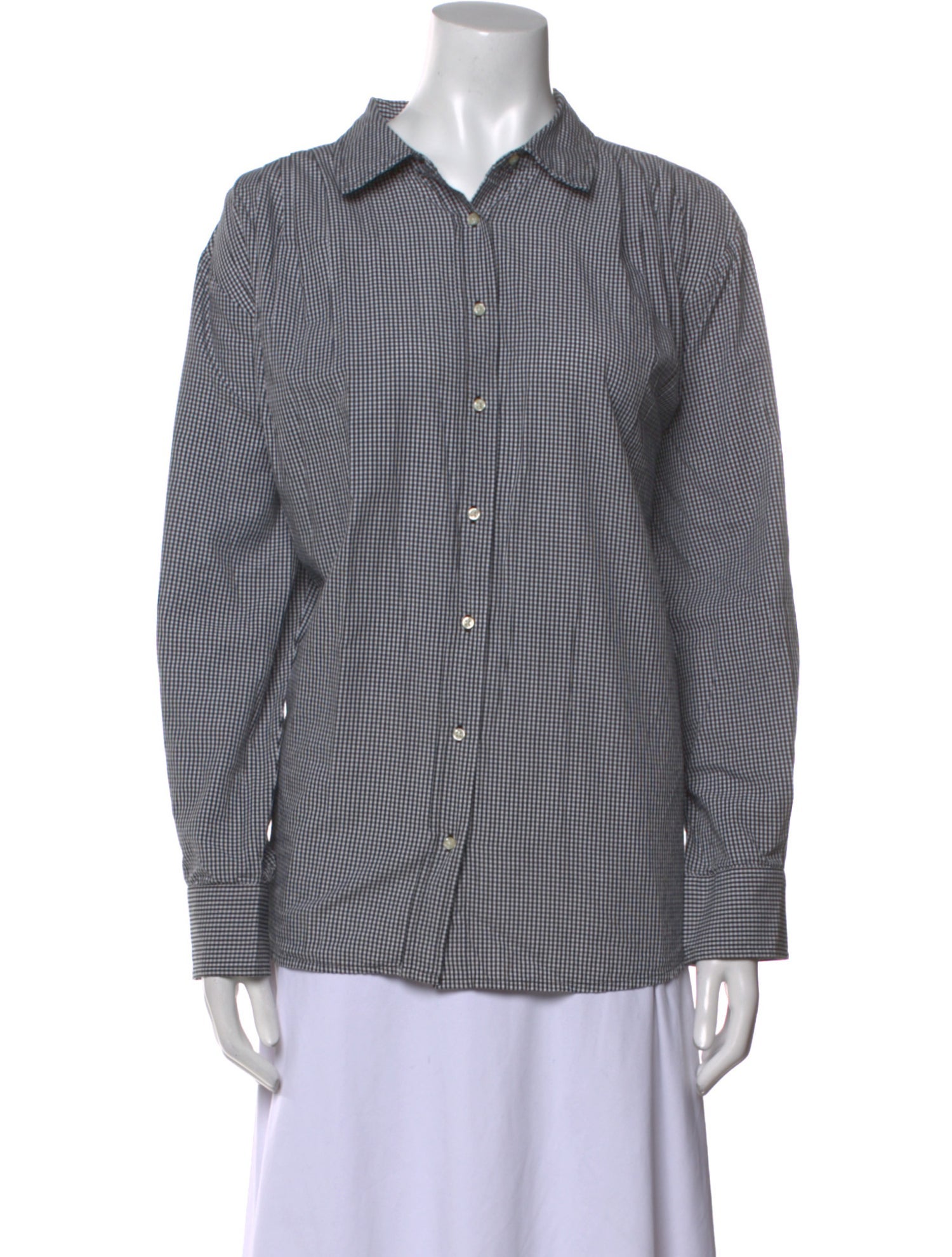 The Great Plaid Print Long Sleeve Button-Up Top