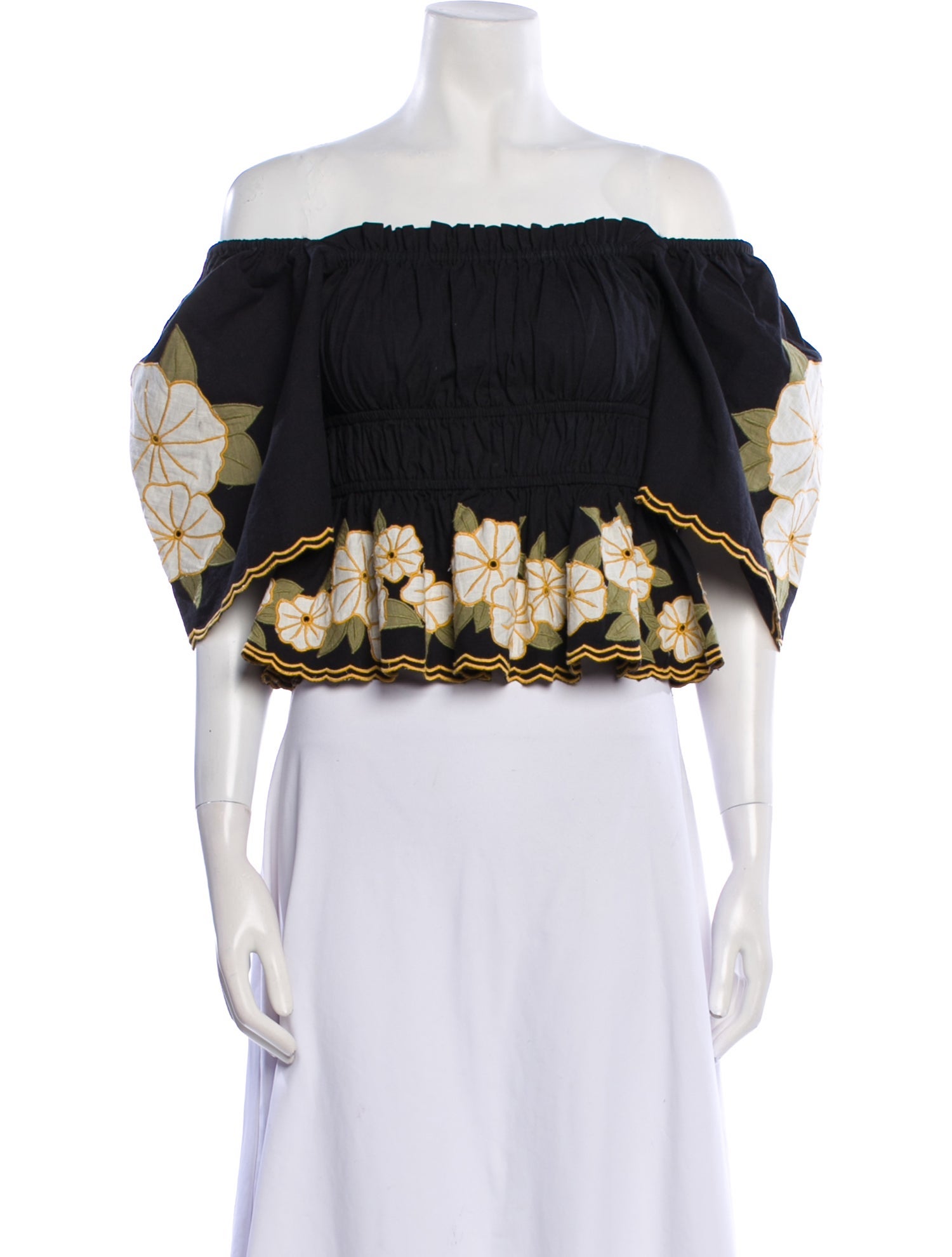 The Great Floral Print Off-The-Shoulder Crop Top