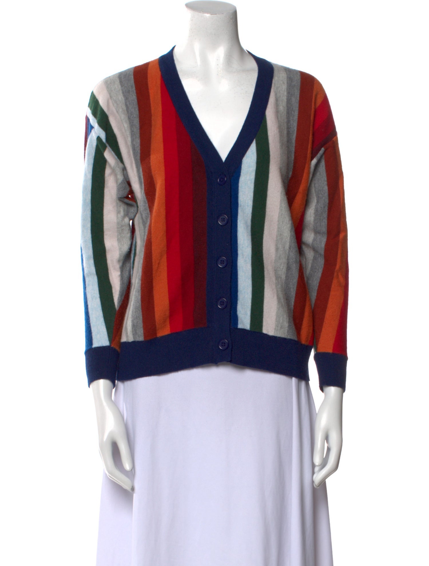 The Great Printed V-Neck Sweater