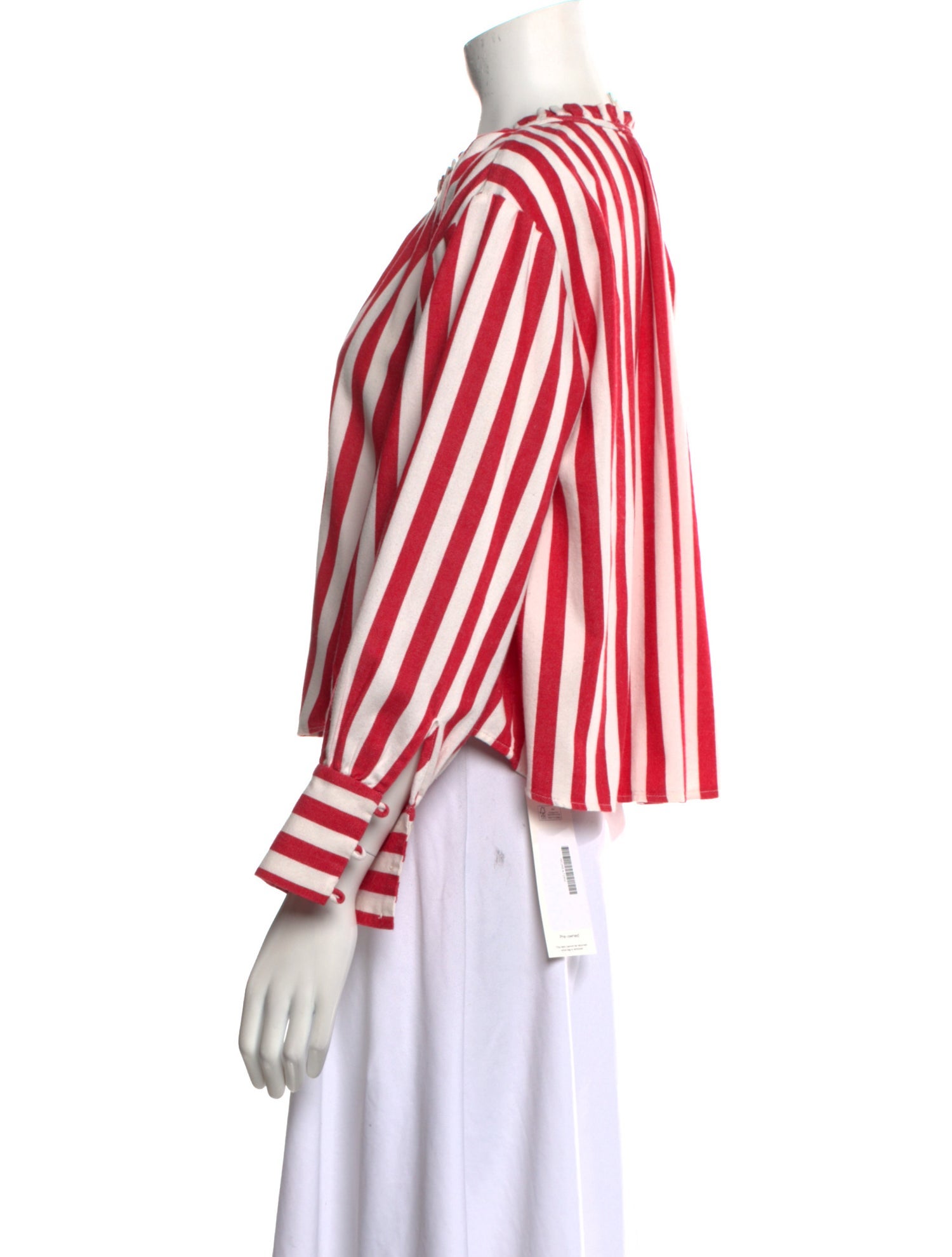 The Great Striped Crew Neck Crop Top