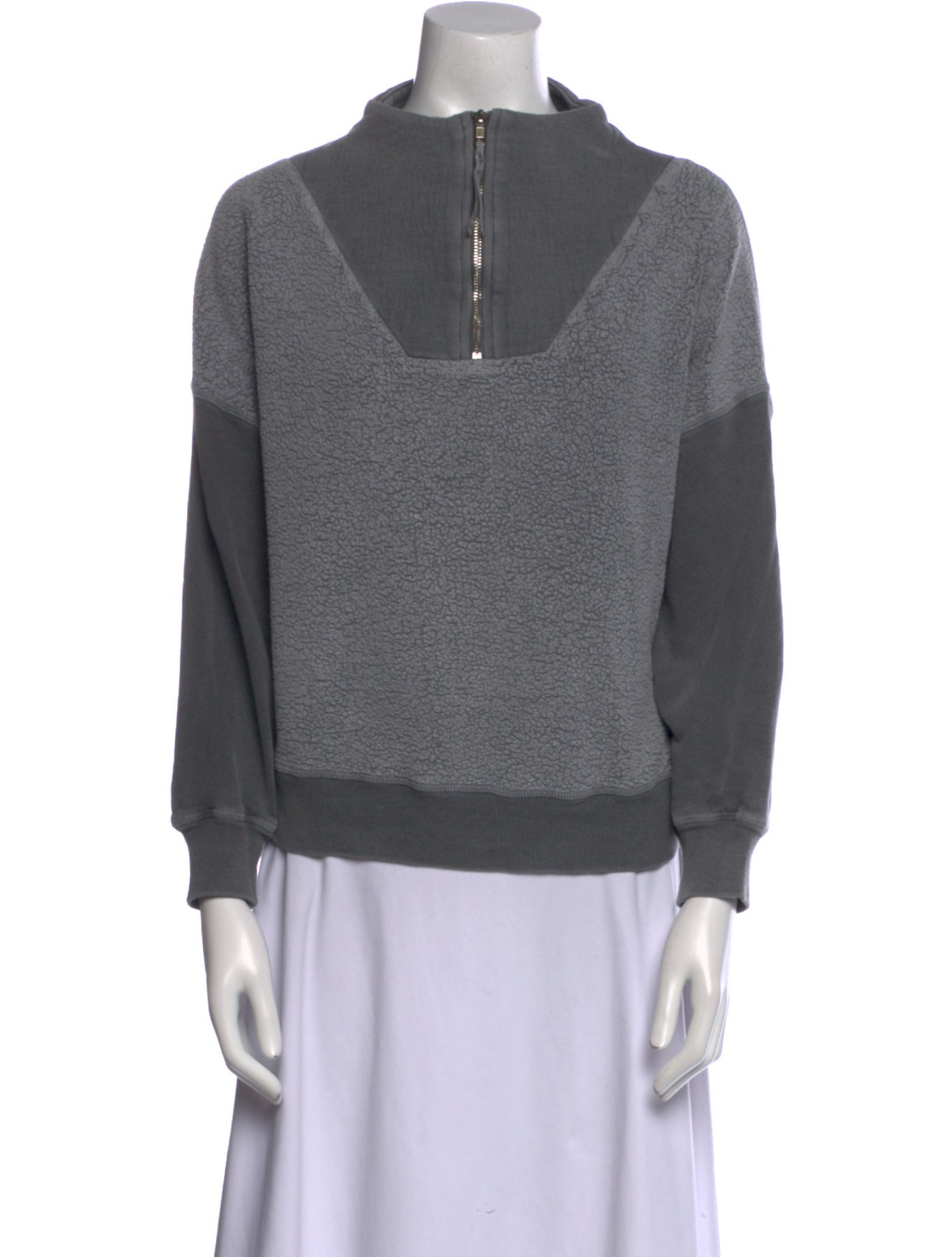 The Great Mock Neck Long Sleeve Sweatshirt