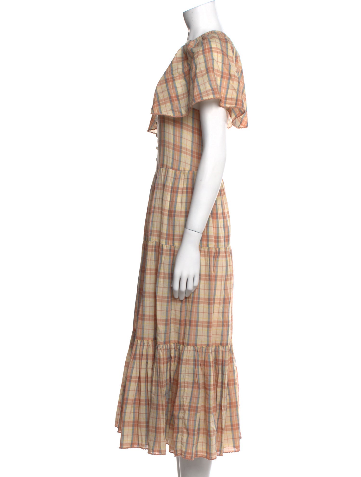 The Great Plaid Print Midi Length Dress