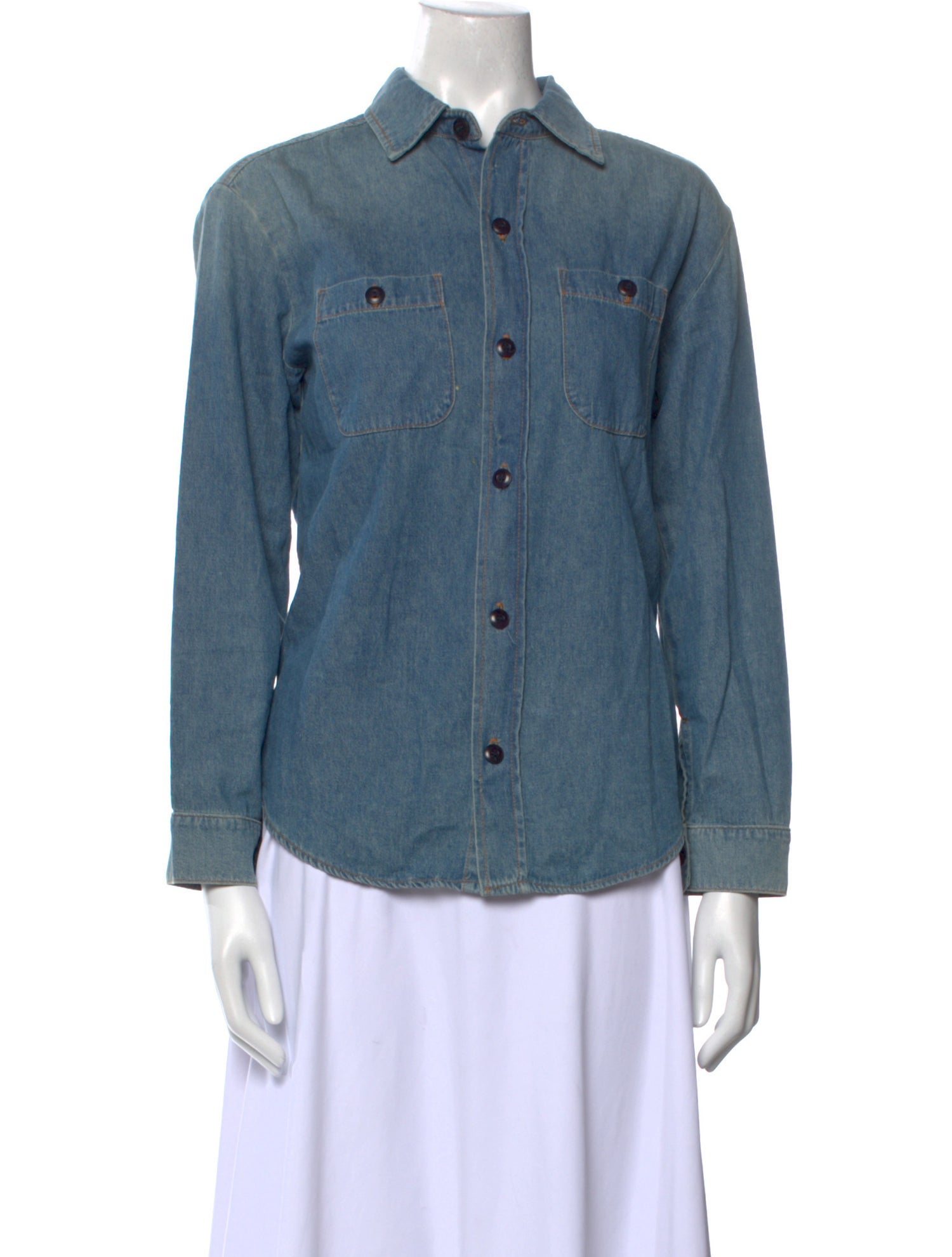 The Great Long Sleeve Button-Up Top