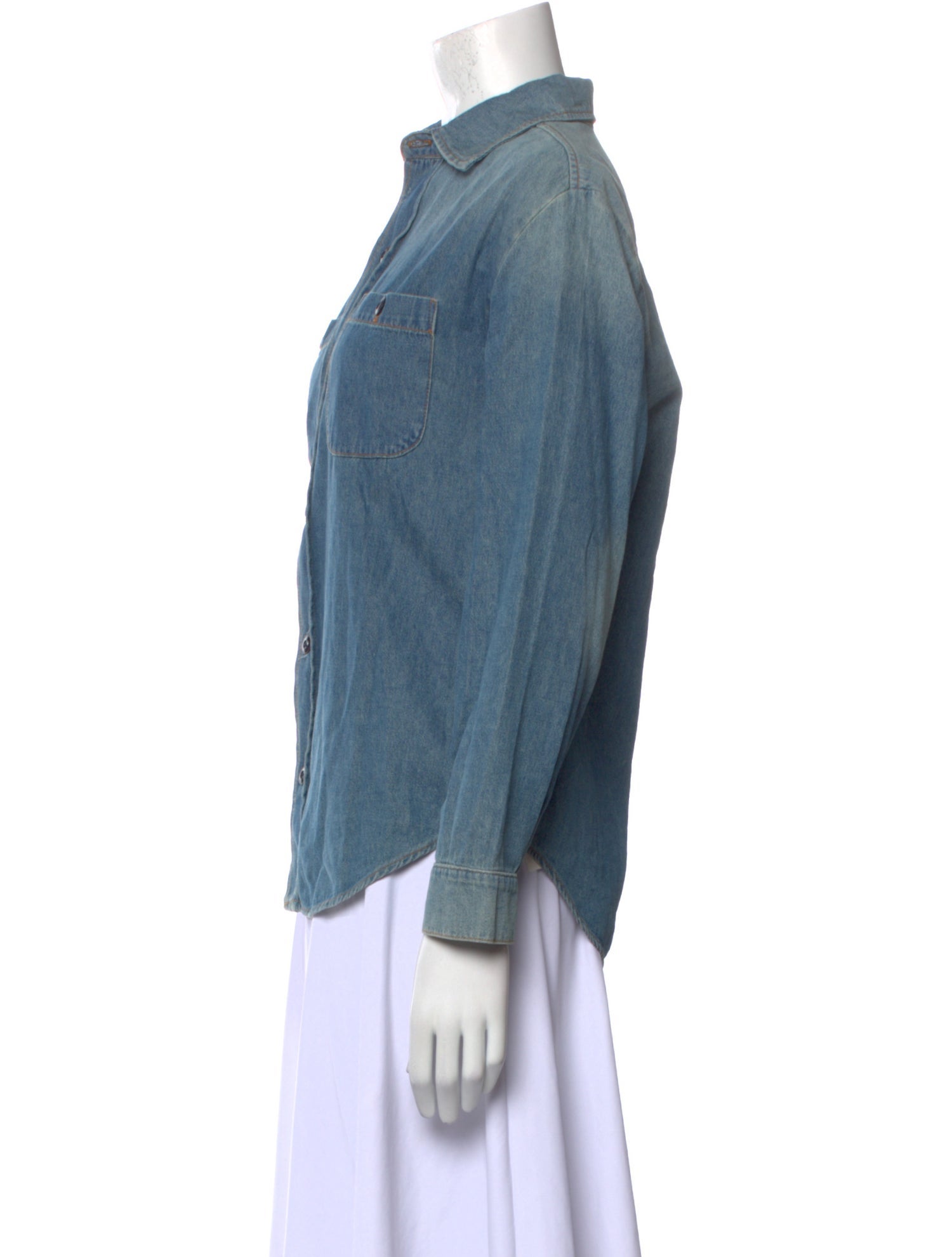 The Great Long Sleeve Button-Up Top