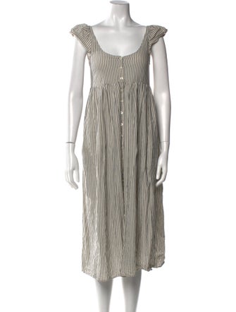 The Great Striped Midi Length Dress