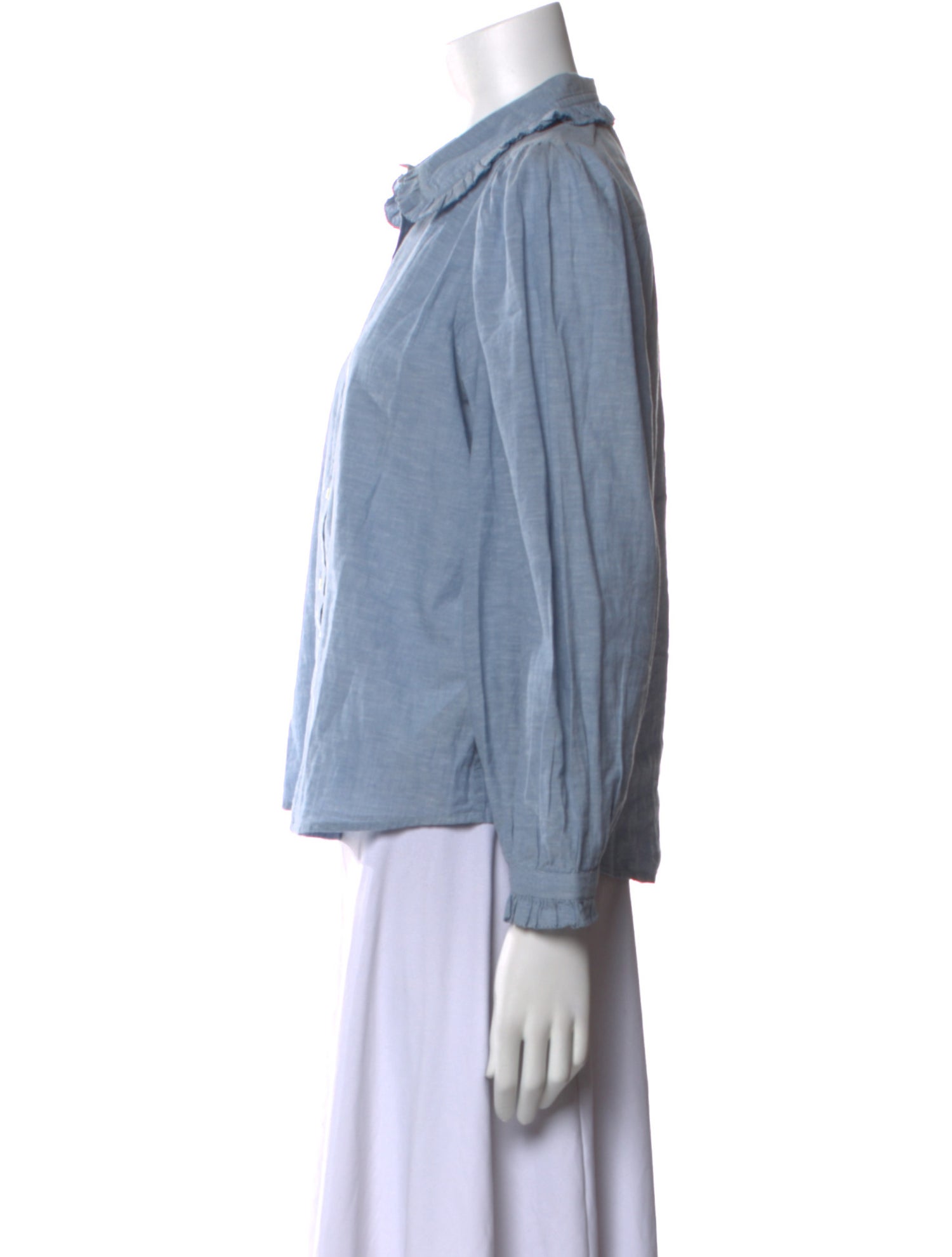 The Great Long Sleeve Button-Up Top