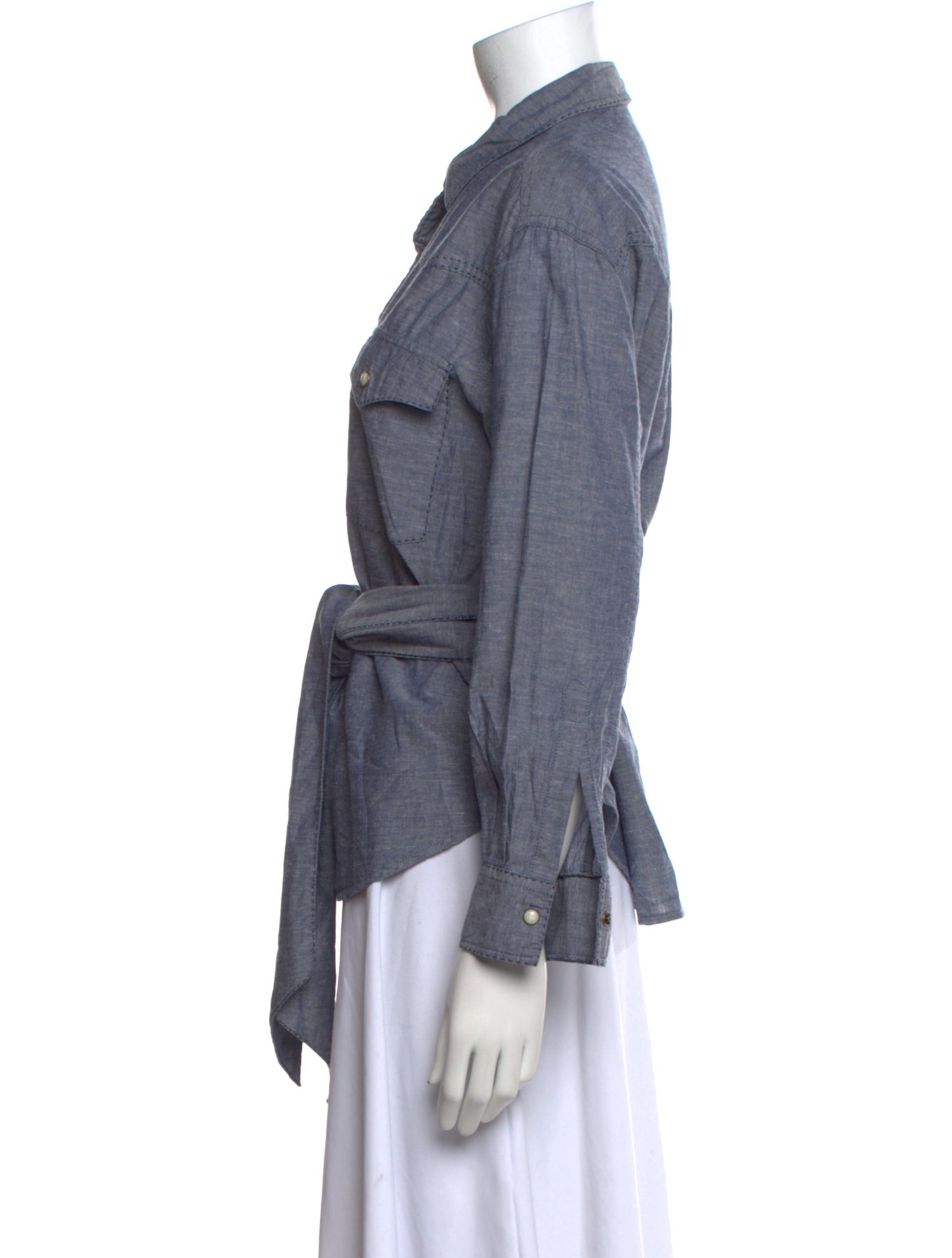 The Great Long Sleeve Button-Up Top