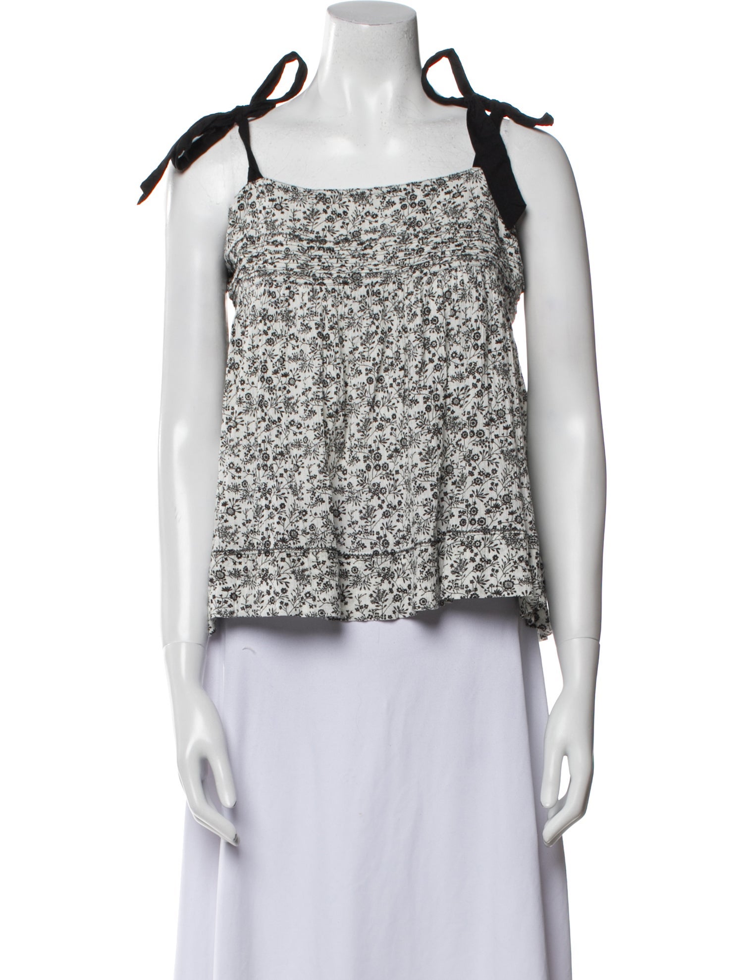 The Great Floral Print Square Neckline Crop Top