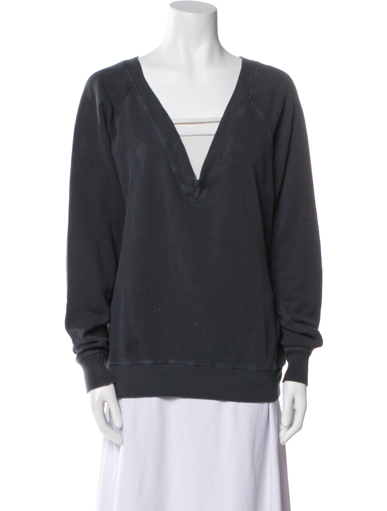 The Great V-Neck Long Sleeve Sweatshirt