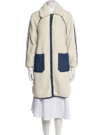 The Great Striped Faux Fur Jacket