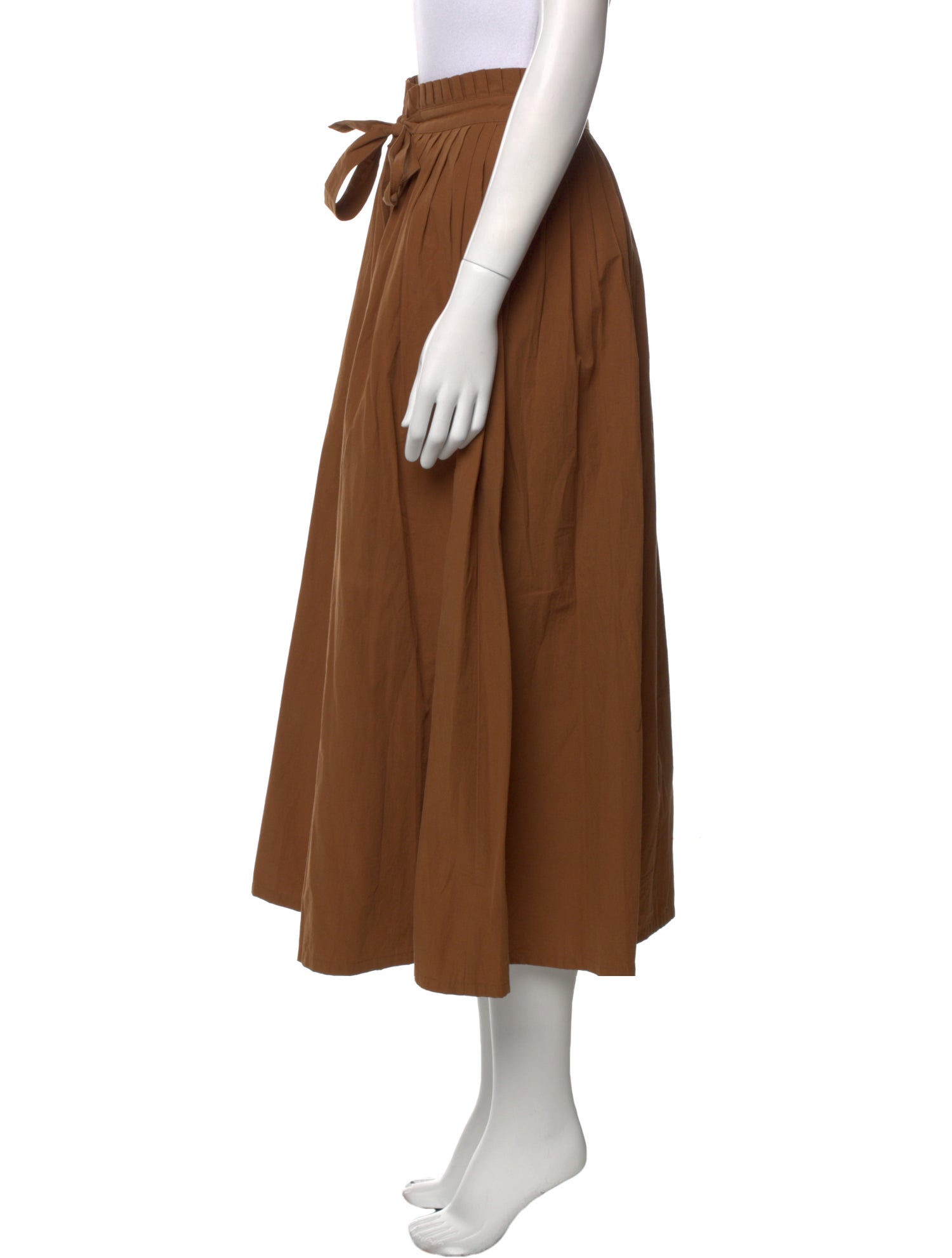 The Great Pleated Accents Midi Length Skirt