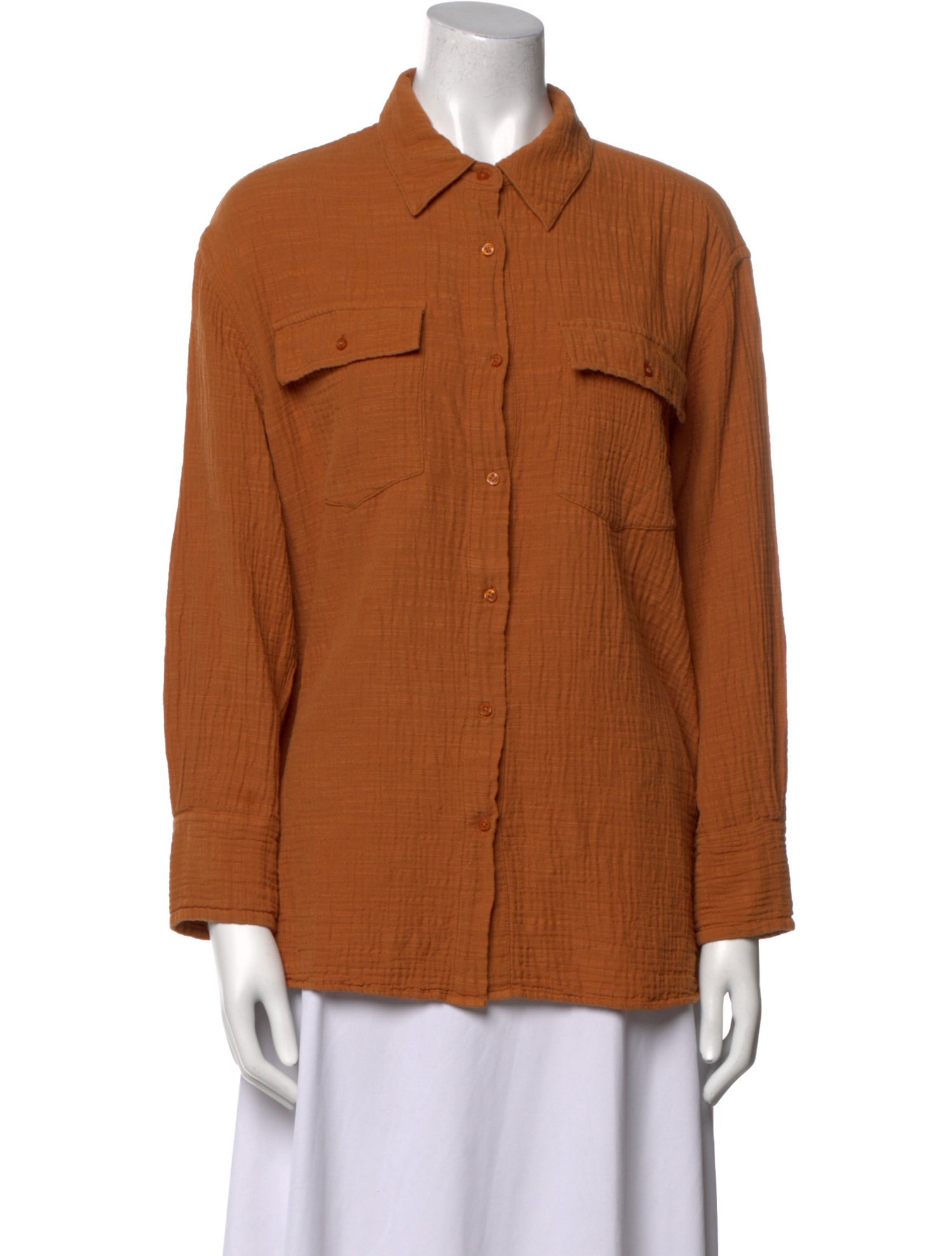 The Great Long Sleeve Button-Up Top