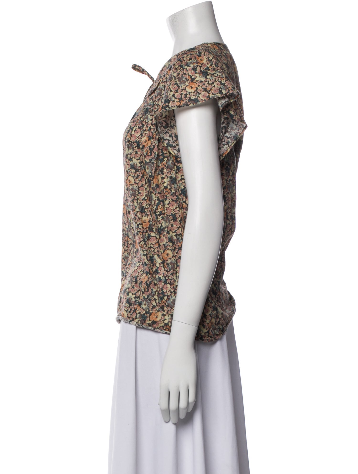 The Great Floral Print V-Neck Blouse