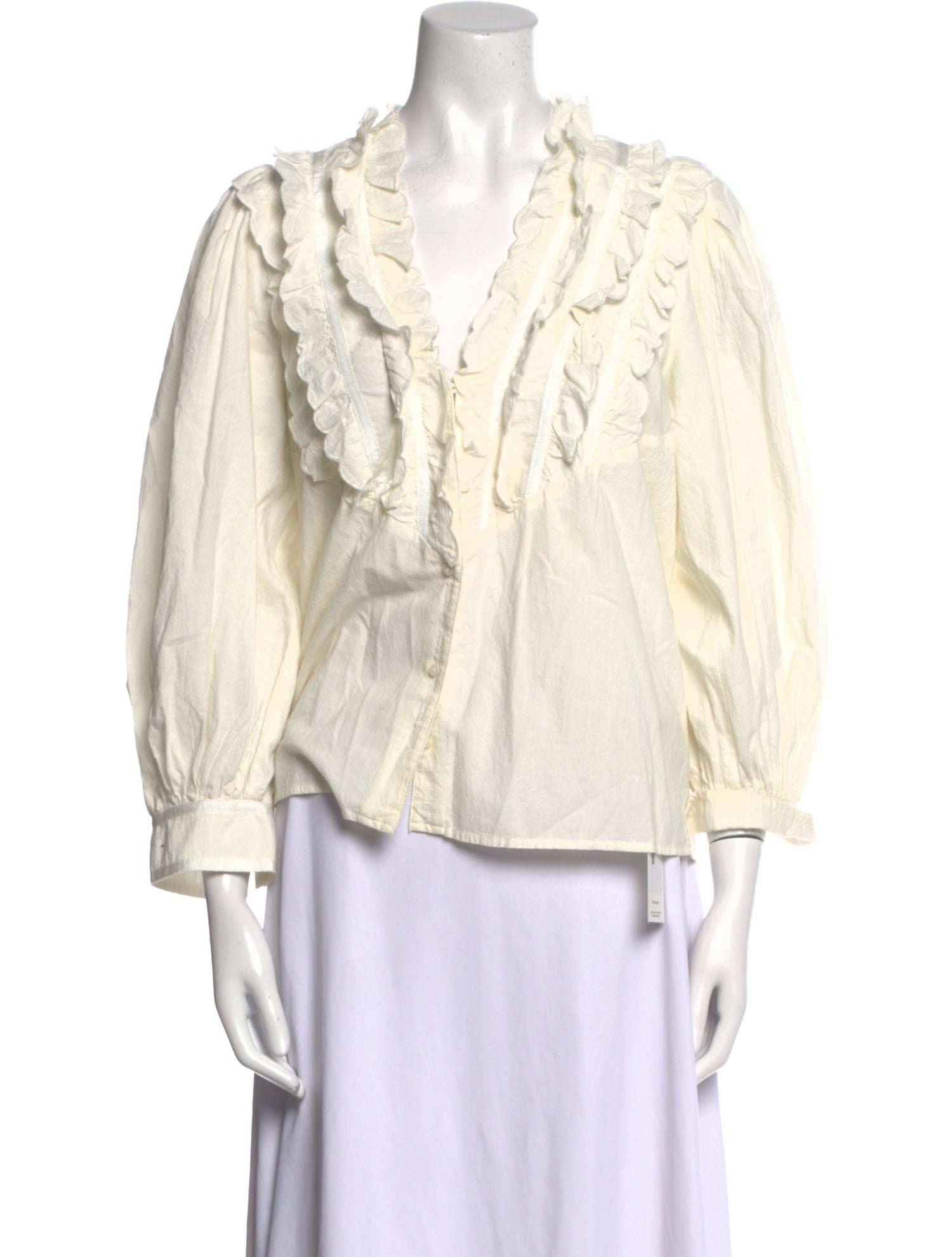 The Great V-Neck Three-Quarter Sleeve Blouse