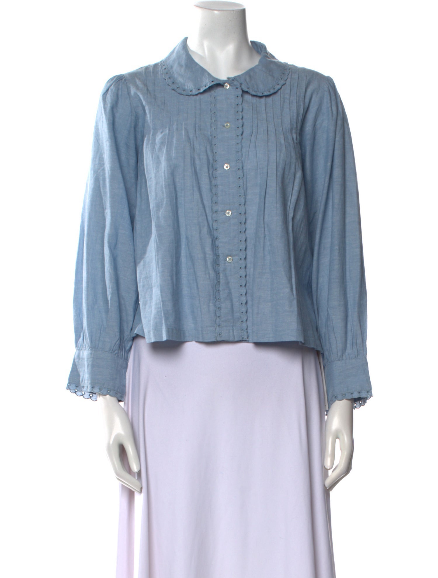 The Great Long Sleeve Button-Up Top