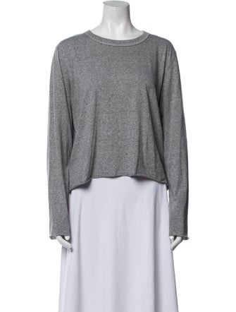 The Great Scoop Neck Long Sleeve Crop Top