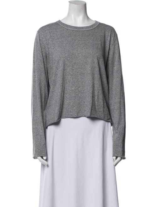 The Great Scoop Neck Long Sleeve Crop Top