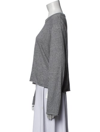 The Great Scoop Neck Long Sleeve Crop Top