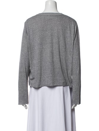 The Great Scoop Neck Long Sleeve Crop Top