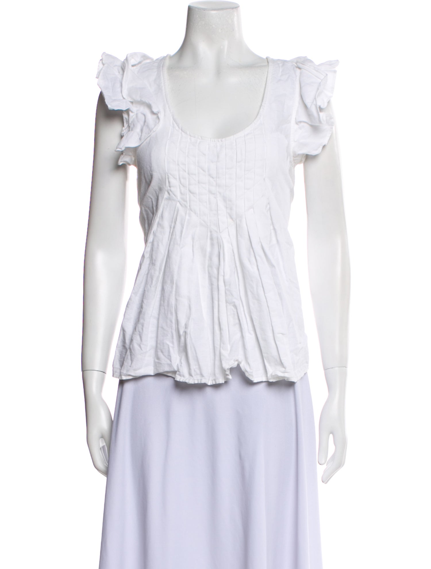 The Great Linen Scoop Neck Top