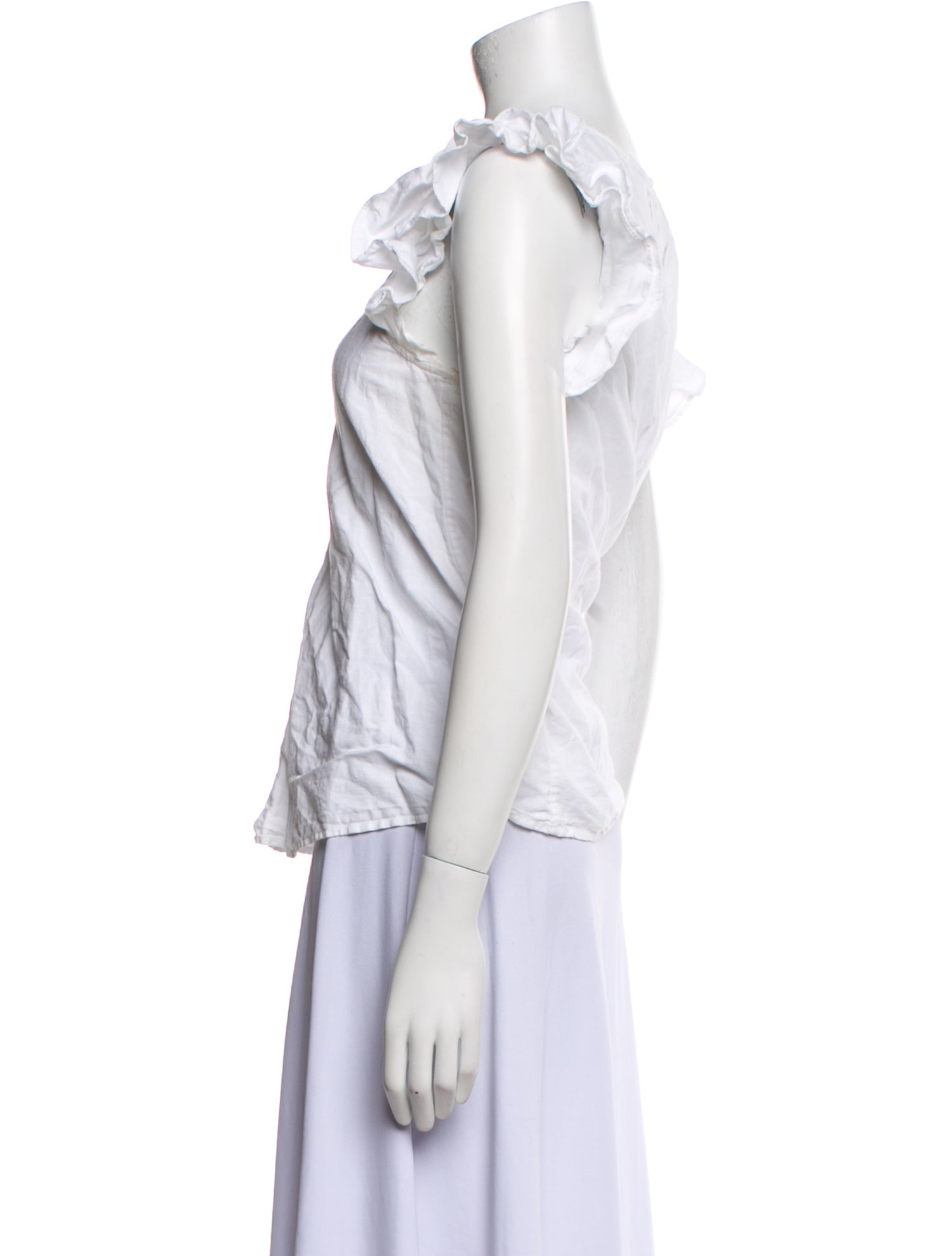 The Great Linen Scoop Neck Top