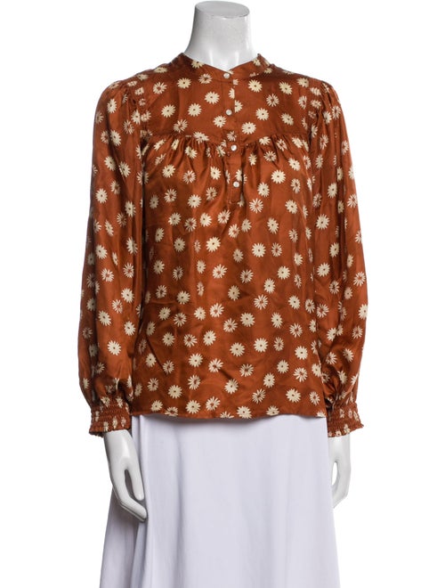 The Great Silk Floral Print Blouse