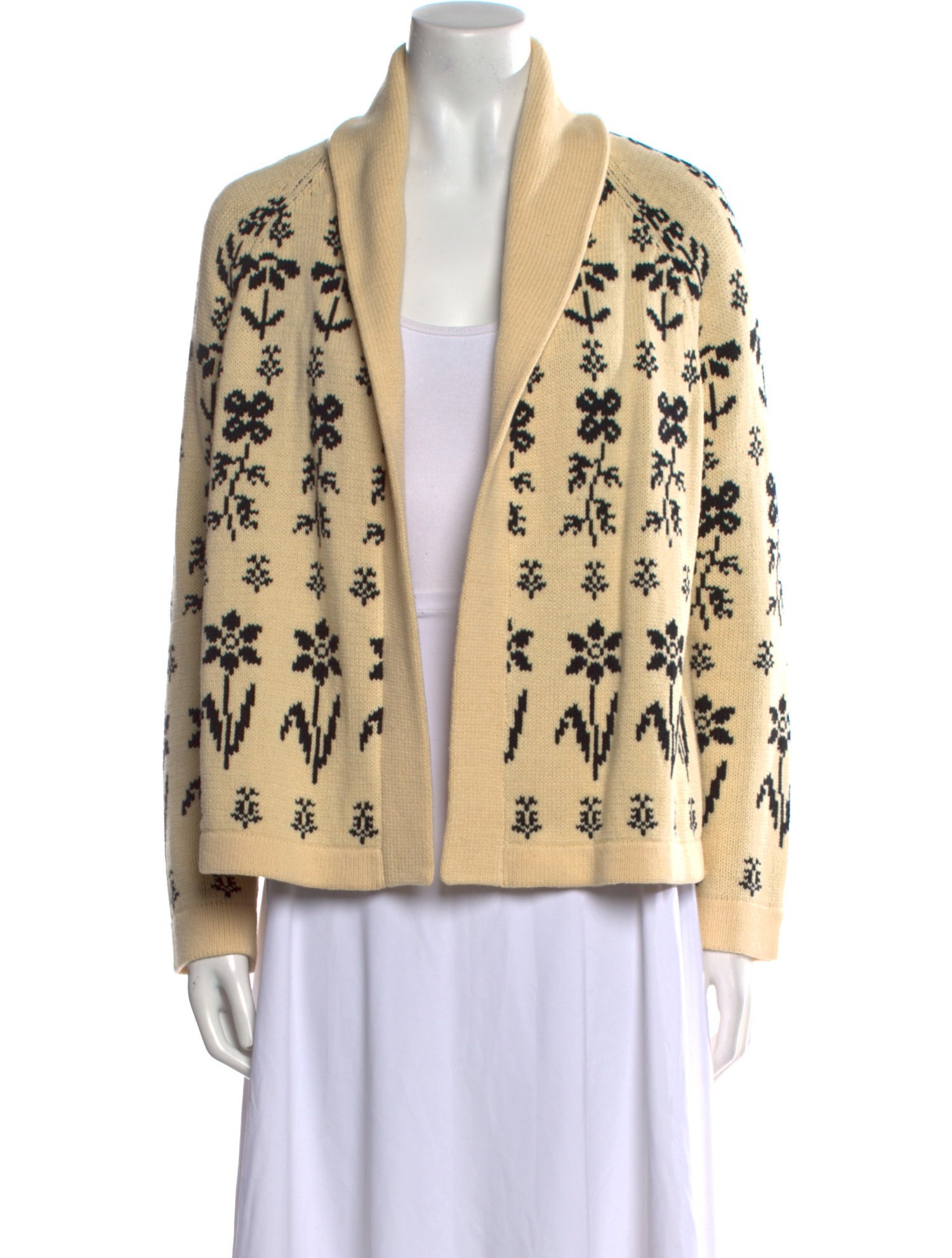 The Great Printed Open Front Sweater