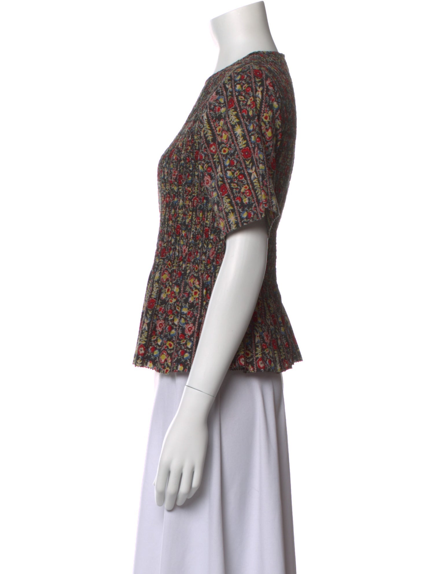 The Great Floral Print Crew Neck Crop Top