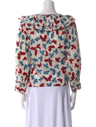 The Great Floral Print V-Neck Blouse