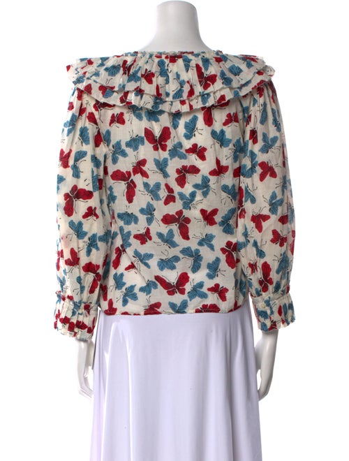 The Great Floral Print V-Neck Blouse